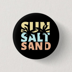 Chapa Redonda De 2,5 Cm Sun Salt Sand Beach Summer