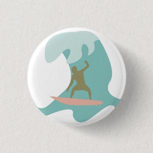 Chapa Redonda De 2,5 Cm Surfing