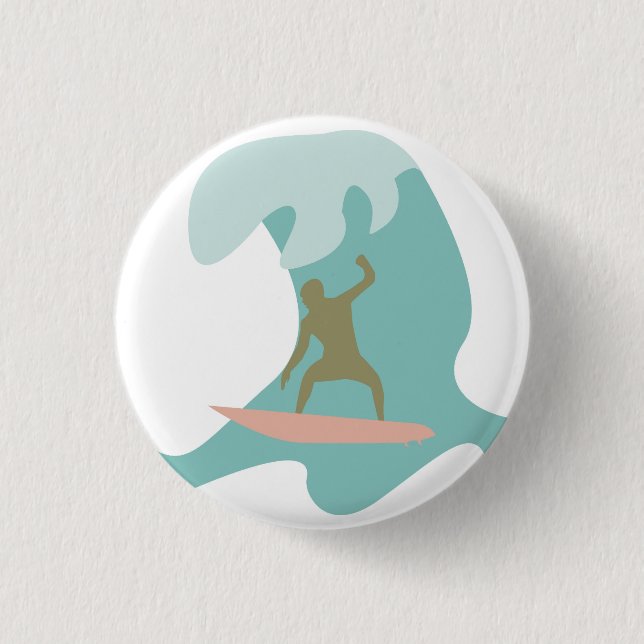 Chapa Redonda De 2,5 Cm Surfing (Anverso)