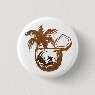 Chapa Redonda De 2,5 Cm Surfista de verano