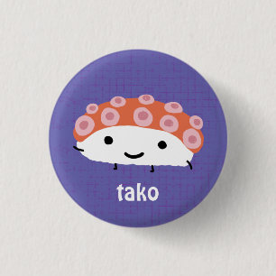 Chapa Redonda De 2,5 Cm Sushi de Pulpo (tako)