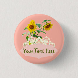 Chapa Redonda De 2,5 Cm Sweet Sunflowers personalizado