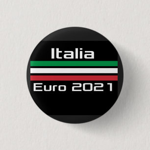 Chapa Redonda De 2,5 Cm T-shirt Italia euro 2021