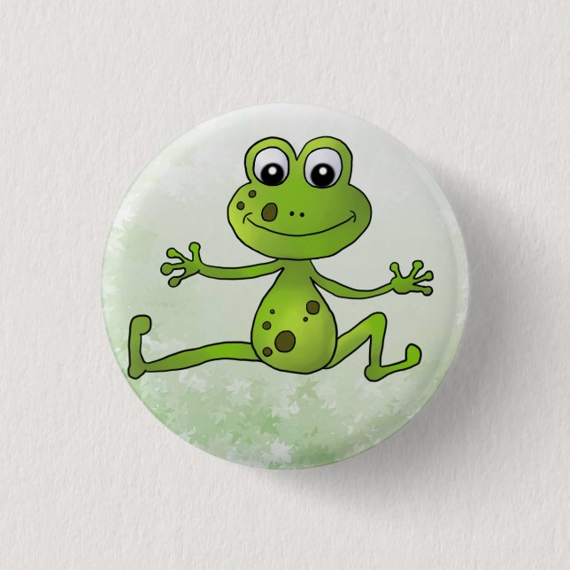 Chapa Redonda De 2,5 Cm tanzender Frosch (Anverso)