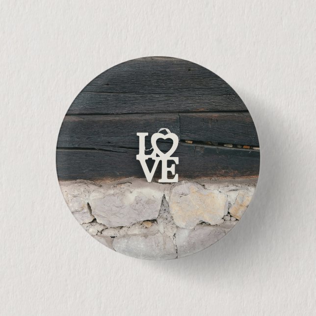 Chapa Redonda De 2,5 Cm Tarjeta de amor (Anverso)