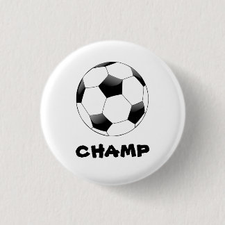 Chapa Redonda De 2,5 Cm Tarjeta de campeón de fútbol