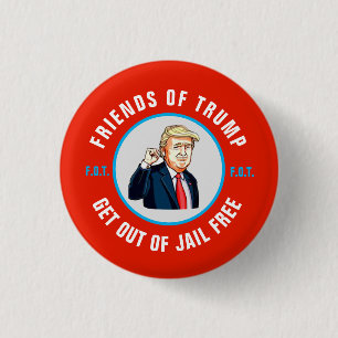 Chapa Redonda De 2,5 Cm Tarjeta gratuita para los amigos de Trump
