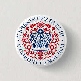 Chapa Redonda De 2,5 Cm Tarjeta Redonda Charles III Coronation 3 Cm