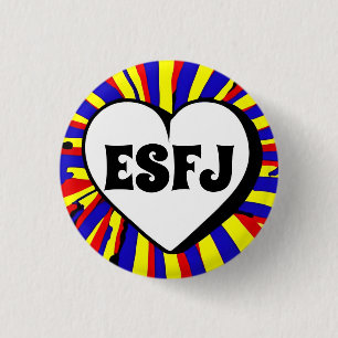 Chapa Redonda De 2,5 Cm Tarjeta Redonda ESFJ MBTI 3 Cm