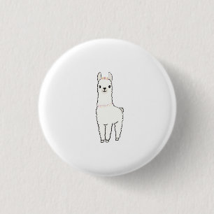 Chapa Redonda De 2,5 Cm Tarjeta temática de llama linda