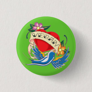 Chapa Redonda De 2,5 Cm Tatuaje del vegano