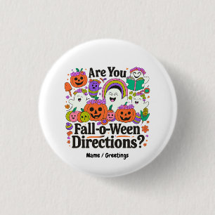 Chapa Redonda De 2,5 Cm ¿Te Caes O Ween Direcciones Docente Halloween