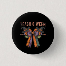 Chapa Redonda De 2,5 Cm Teach-O-Ween