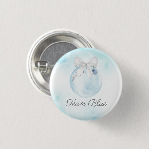 Chapa Redonda De 2,5 Cm Team Boy Christmas Gender Reveal 