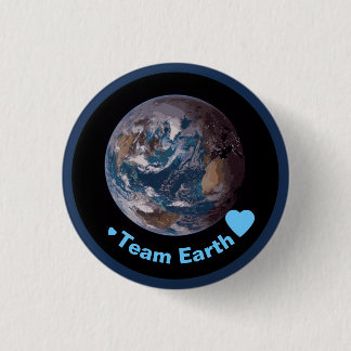 Chapa Redonda De 2,5 Cm "Team Tierra" Blue Marble