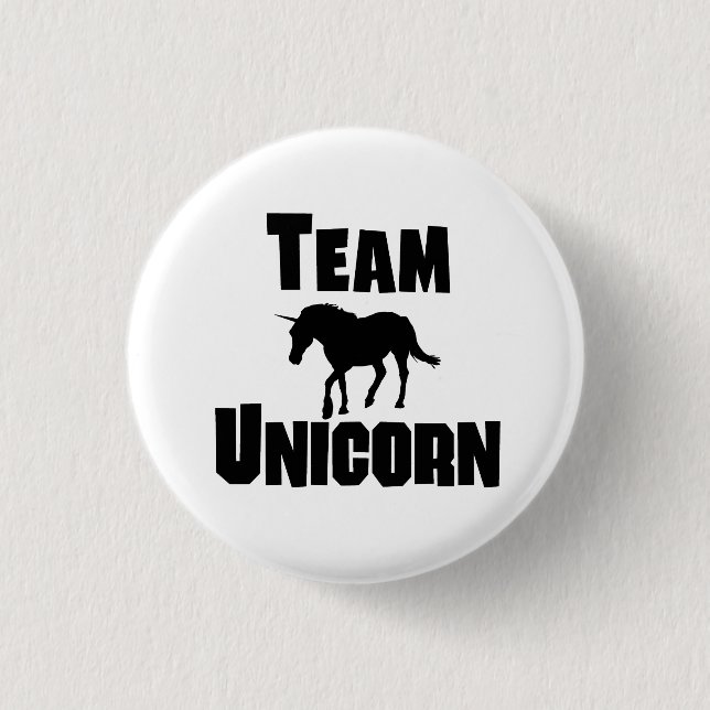 Chapa Redonda De 2,5 Cm Team Unicorn (Anverso)