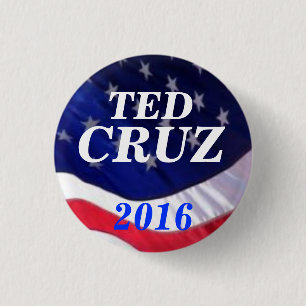 Chapa Redonda De 2,5 Cm Ted Cruz 2016