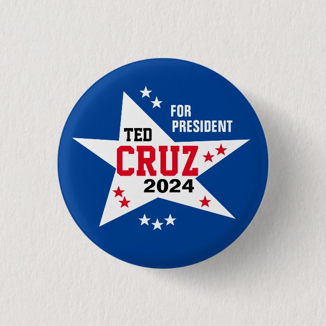 Chapa Redonda De 2,5 Cm Ted Cruz 2024 (Anverso)
