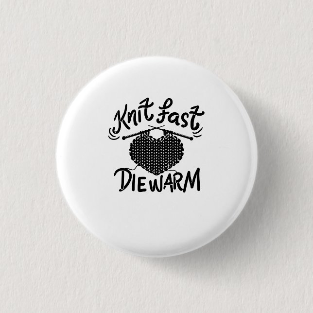 Chapa Redonda De 2,5 Cm Tejido divertido (Anverso)