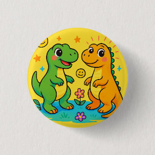 Chapa Redonda De 2,5 Cm Tema de los dinosaurios del bebé