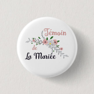 Chapa Redonda De 2,5 Cm Témoin de la Mariée - bucolique mariage