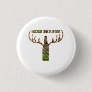 Chapa Redonda De 2,5 Cm Temporada De Caza De Cervezas Regalo De Temporada