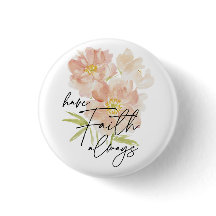 Tener fe siempre flor acuarela cristiana