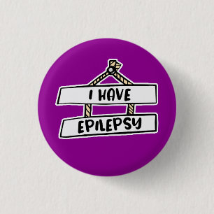 Chapa Redonda De 2,5 Cm Tengo Insignia De Epilepsia - Discapacidad Oculta