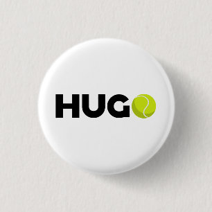 Chapa Redonda De 2,5 Cm Tenis de Hugo