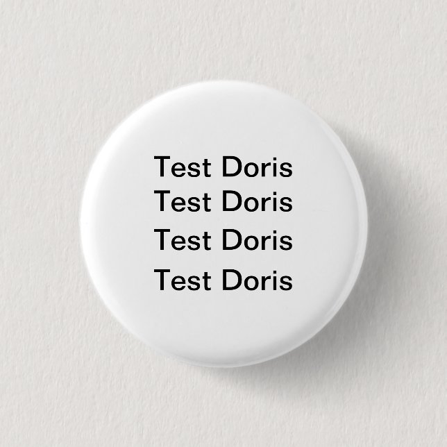 Chapa Redonda De 2,5 Cm Test Doris Badge (Anverso)