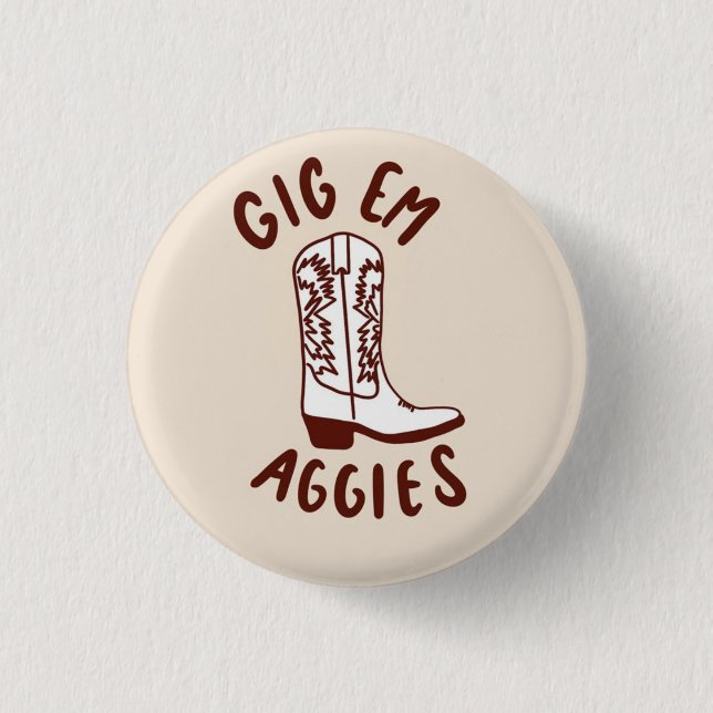 Chapa Redonda De 2,5 Cm Texas A&M Gameday Button (Anverso)