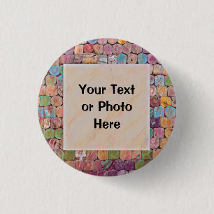 Chapa Redonda De 2,5 Cm Texto personalizado o foto