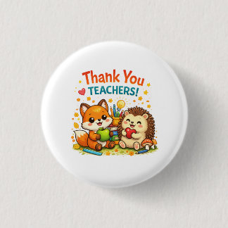 Chapa Redonda De 2,5 Cm Thank You Teachers Button 
