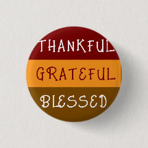 Thankful—Greatful—Blessedful pin button