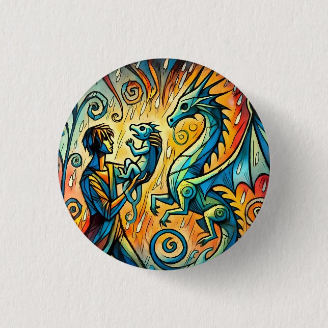 Chapa Redonda De 2,5 Cm  the dragon keeper (Anverso)