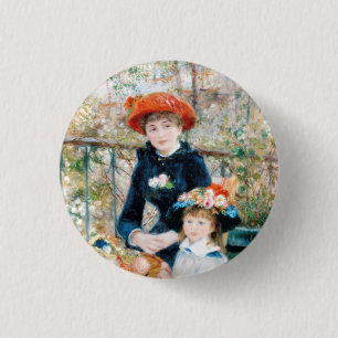 Chapa Redonda De 2,5 Cm The Two Sisters, On the Terrace Auguste Renoir