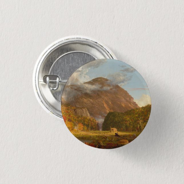 Chapa Redonda De 2,5 Cm Thomas Cole Vista del paso de la montaña (Anverso y reverso)