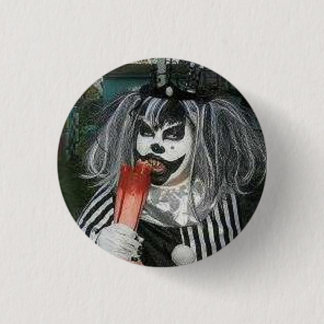 Chapa Redonda De 2,5 Cm Tiempo del bocado con el chicloso el Klown