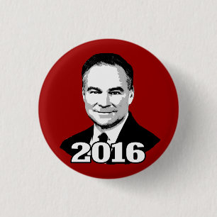Chapa Redonda De 2,5 Cm Tim Kaine 2016