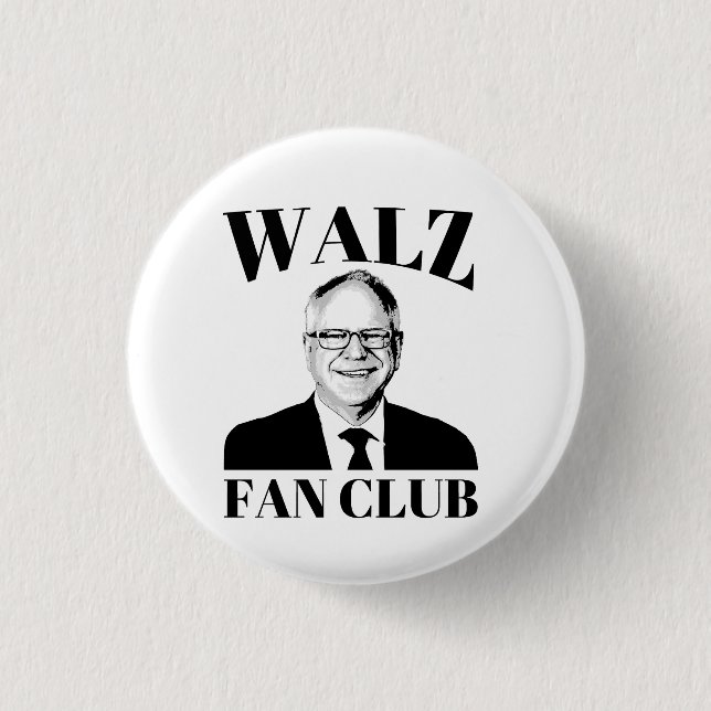 Chapa Redonda De 2,5 Cm Tim Walz Fan Club (Anverso)