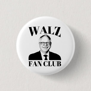 Chapa Redonda De 2,5 Cm Tim Walz Fan Club