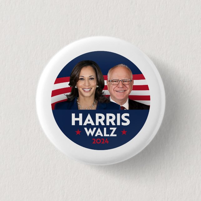 Chapa Redonda De 2,5 Cm Tim Walz Fan Club (Anverso)