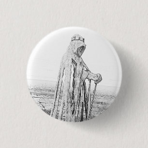 Chapa Redonda De 2,5 Cm Tintagel King Arthur Monument Cornwall