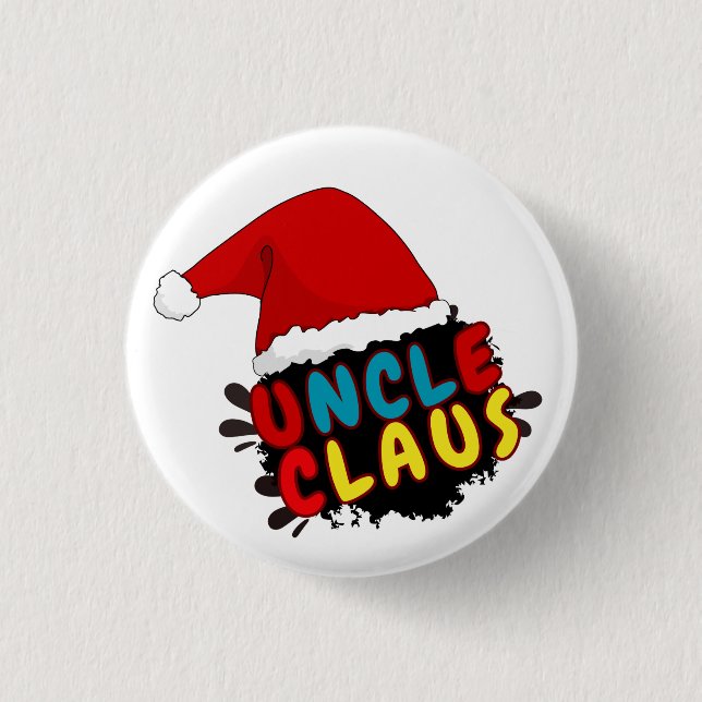Chapa Redonda De 2,5 Cm tío Claus de Navidad (Anverso)