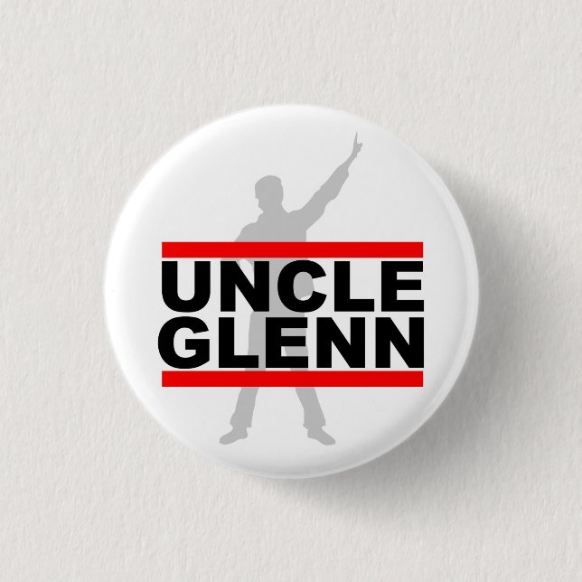 Chapa Redonda De 2,5 Cm Tío Glenn Shadow Buttons (Anverso)