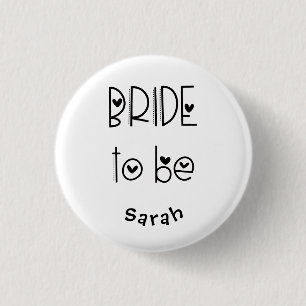 Chapa Redonda De 2,5 Cm Tipografía Arty Moderna Novia Para Ser Tu Nombre