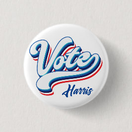 Chapa Redonda De 2,5 Cm Tipografía electoral de votación