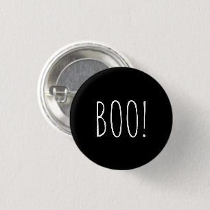 Chapa Redonda De 2,5 Cm Tipografía espeluznante minimalista Halloween