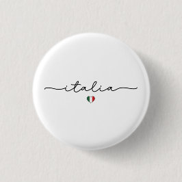 Chapa Redonda De 2,5 Cm Tipografía Minimalista italiana - Bandera italiana