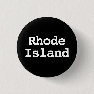 Chapa Redonda De 2,5 Cm Tipografía personalizable de Rhode Island 2